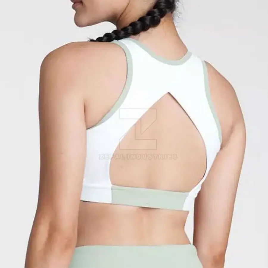 Eco-Friendly Breathable High Support Padded Sports Bra for Women-Gym Yoga & Outdoor Activities with Quick Dry & Removable Pads — Zefal Industries product photograph 4 of 6