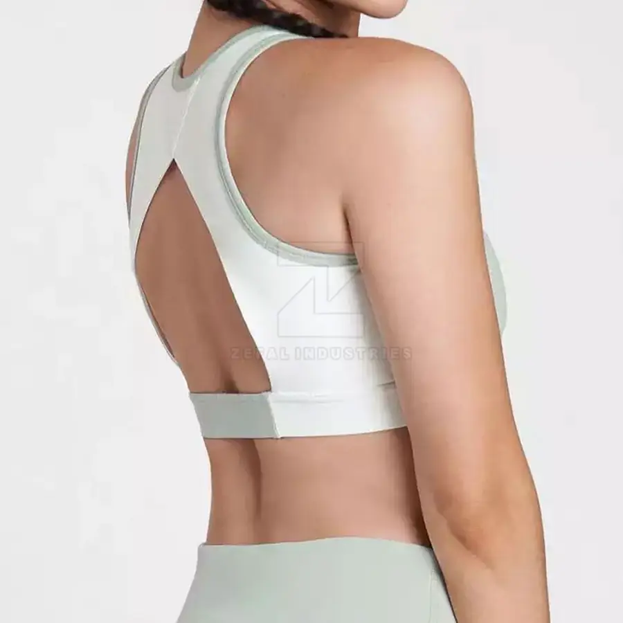Eco-Friendly Breathable High Support Padded Sports Bra for Women-Gym Yoga & Outdoor Activities with Quick Dry & Removable Pads — Zefal Industries product photograph 5 of 6