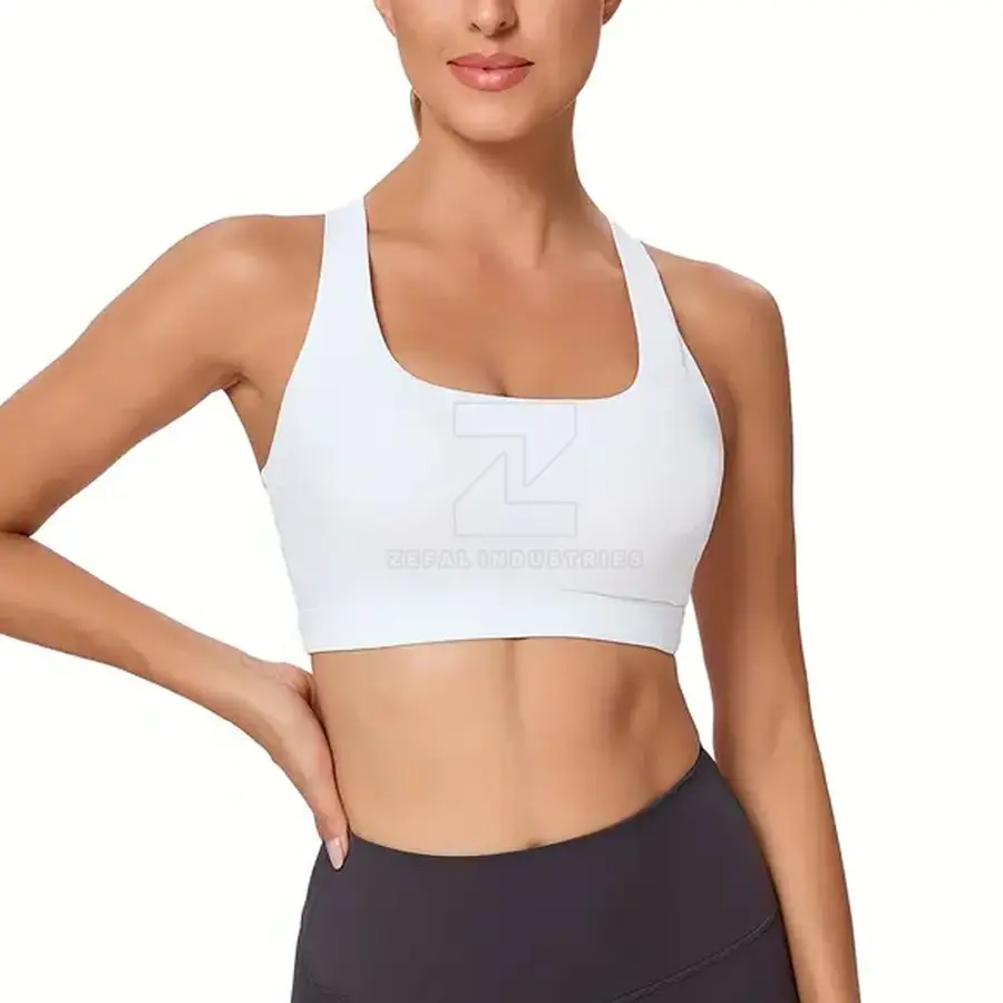 Sports Bra Women High Support Quick Dry Eco-Friendly Adjustable Straps Breathable Back Removable Pads Customizable Spandex/Nylon — Zefal Industries product photograph 2 of 6