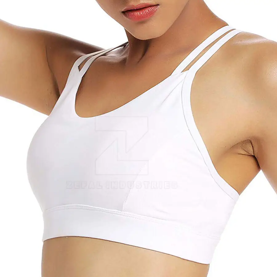 Breathable Women Sports Bra 2025 New Design Quick Dry Lightweight Material High Support U-NECK Eco-Friendly Front Logo — Zefal Industries product photograph 3 of 6