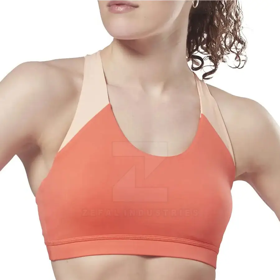 Seamless Breathable Eco-Friendly Quick Dry Yoga Fitness Gym Sports Bra Women High Support Adjustable Straps Front Customizable — Zefal Industries product photograph 1 of 6