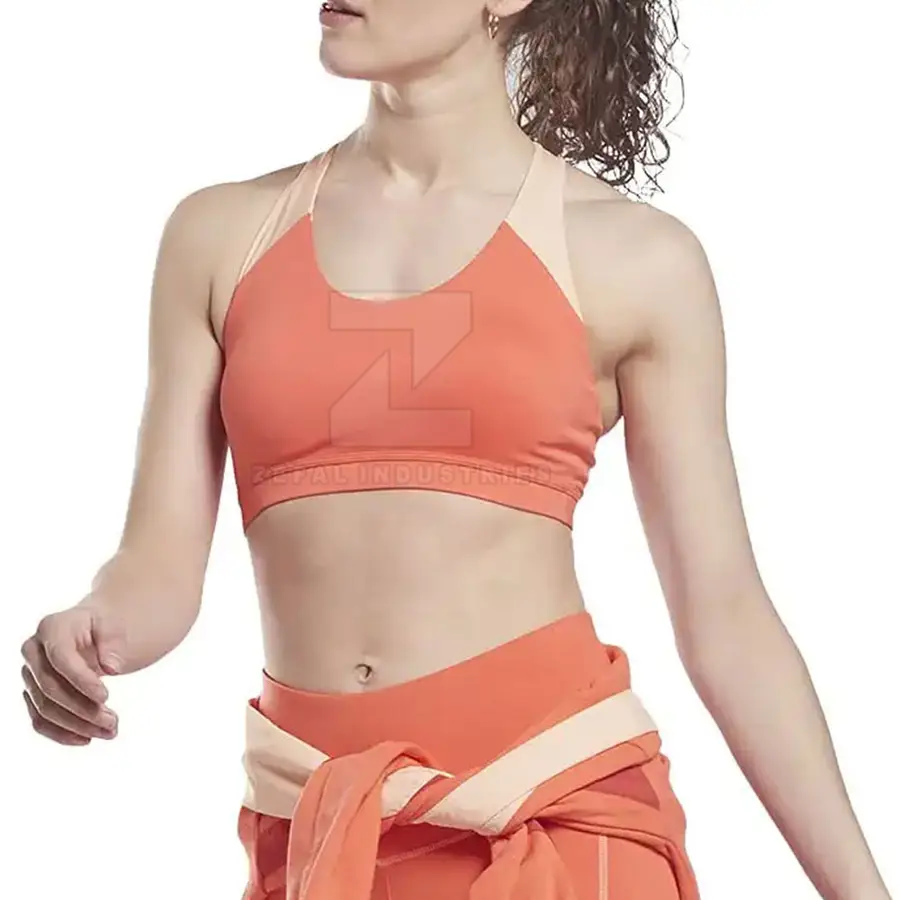 Seamless Breathable Eco-Friendly Quick Dry Yoga Fitness Gym Sports Bra Women High Support Adjustable Straps Front Customizable — Zefal Industries product photograph 3 of 6