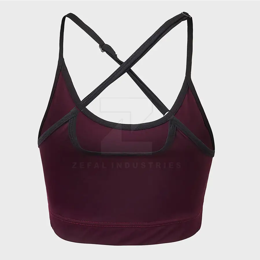Custom Made High Support Breathable Quick Dry Eco-Friendly Spandex/Nylon Women's Workout Sports Bra Adjustable Straps Front Logo — Zefal Industries product photograph 2 of 6