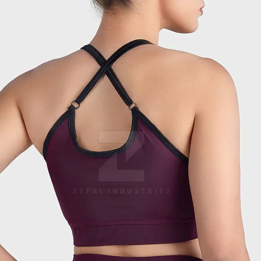 Custom Made High Support Breathable Quick Dry Eco-Friendly Spandex/Nylon Women's Workout Sports Bra Adjustable Straps Front Logo — Zefal Industries product photograph 5 of 6