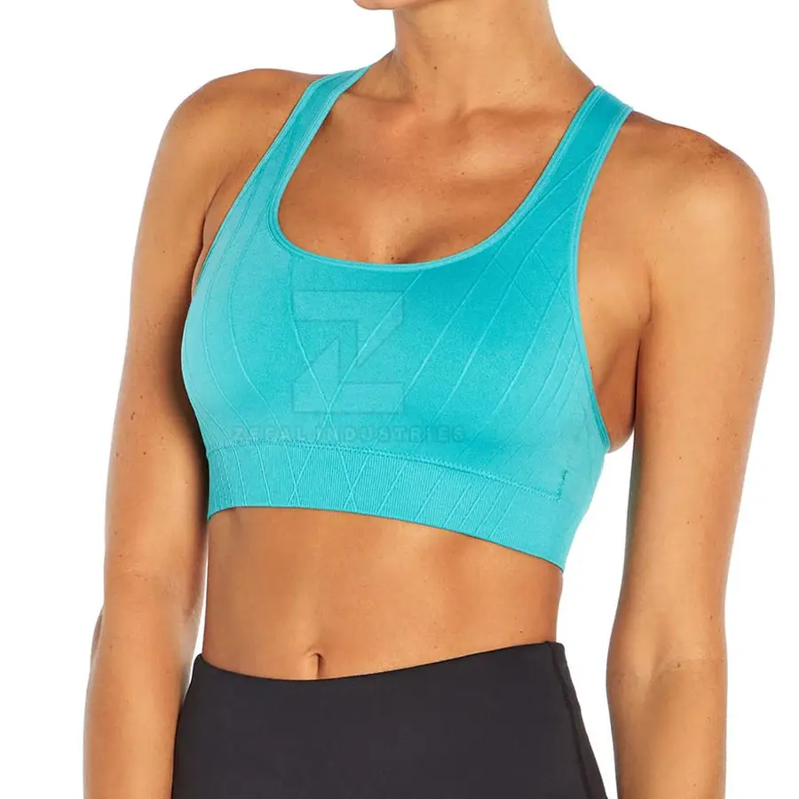 Breathable Quick Dry High Support Eco-Friendly Spandex/Nylon Women's Fitness Sports Bra Removable Pads Adjustable Straps — Zefal Industries product photograph 3 of 6