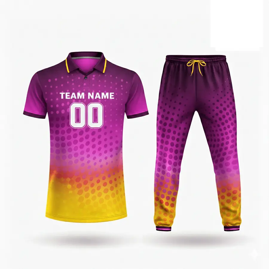 Cricket Uniform Men Adults Custom Team Brand Name Lightweight Comfortable 100% Polyester Anti-Bacterial Winter Print Logo Custom — Zefal Industries product photograph 6 of 6