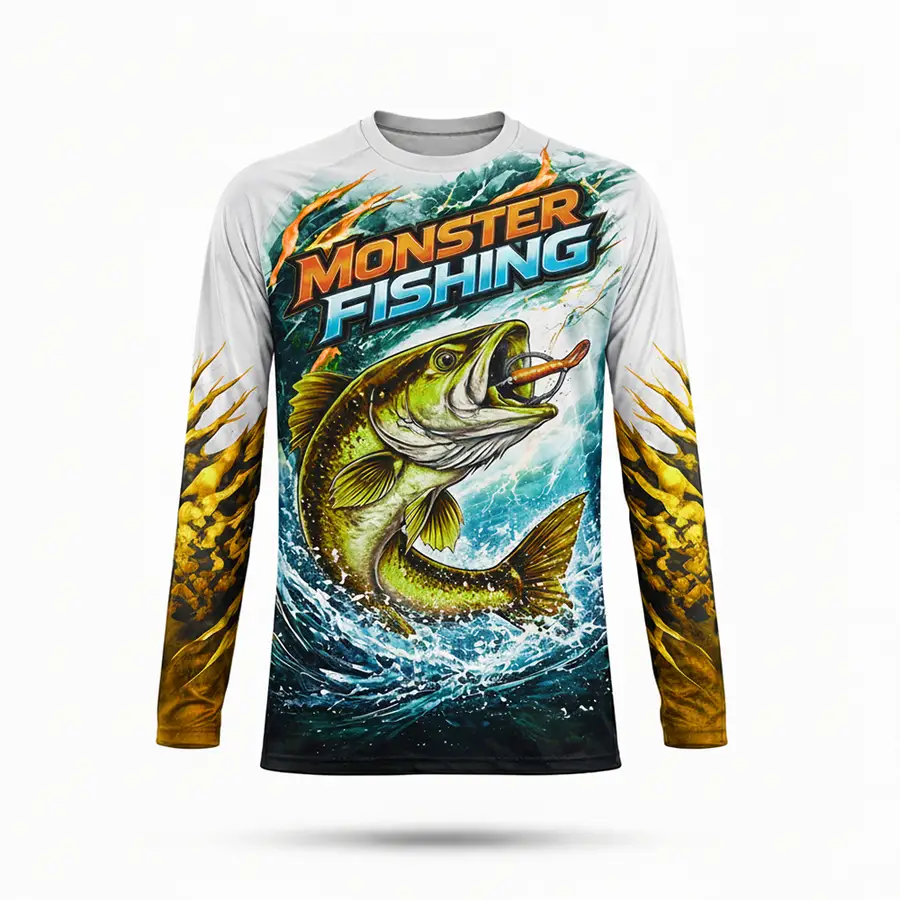 Custom Wholesale Long Sleeve Sublimated Printed Quick Dry Performance Anti-Bacterial 100% Polyester Winter Men — Zefal Industries product photograph 5 of 6