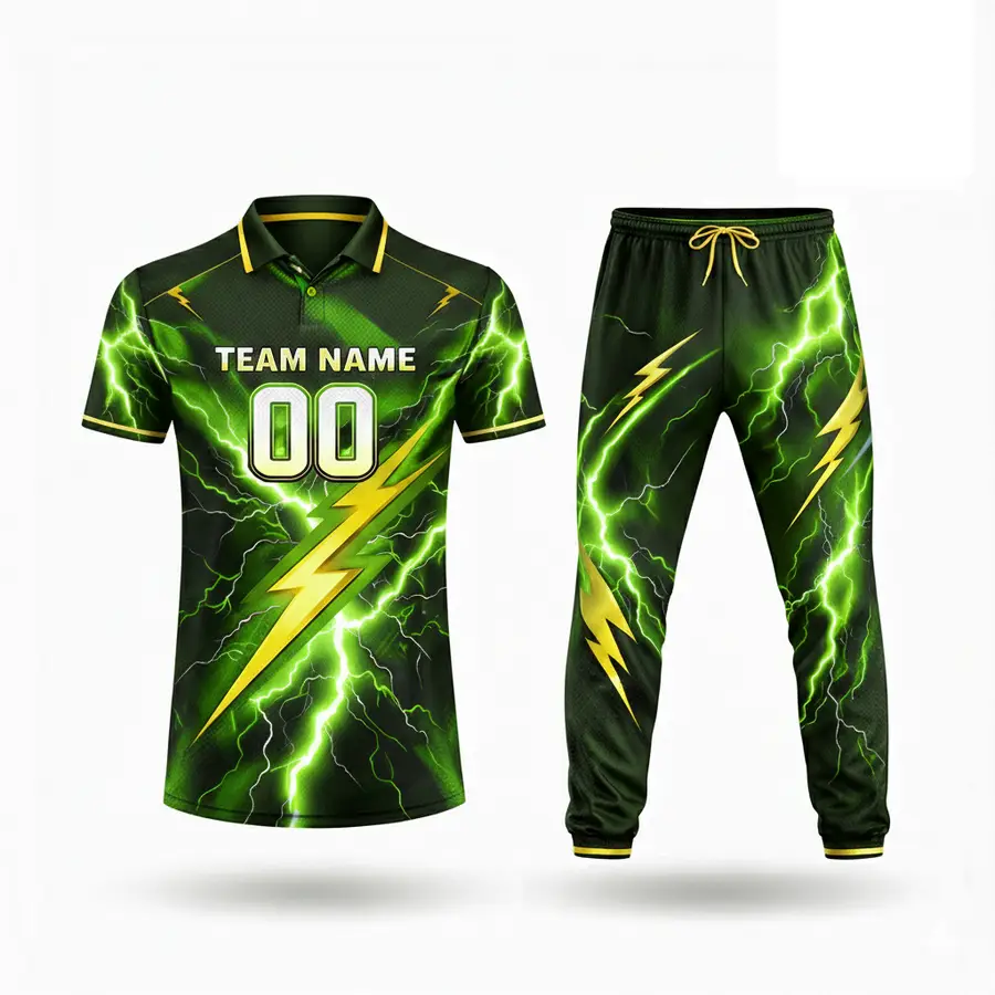 Green White Men Set Breathable Digital Print Fabric Anti-Bacterial 100% Polyester Winter Custom — Zefal Industries product photograph 2 of 6