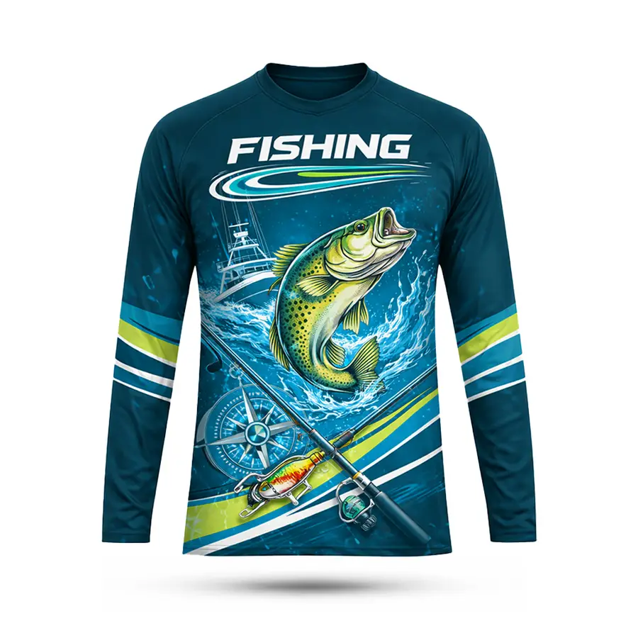 Men Breathable Quick Dry UPF 50 Digital Print Polyester Customizable T-Strap Drawstring Closure Pullover Long Sleeve Winter — Zefal Industries product photograph 1 of 6