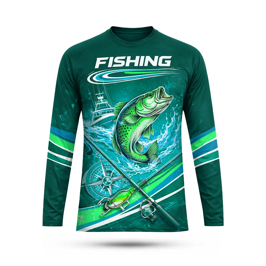 Men Breathable Quick Dry UPF 50 Digital Print Polyester Customizable T-Strap Drawstring Closure Pullover Long Sleeve Winter — Zefal Industries product photograph 2 of 6