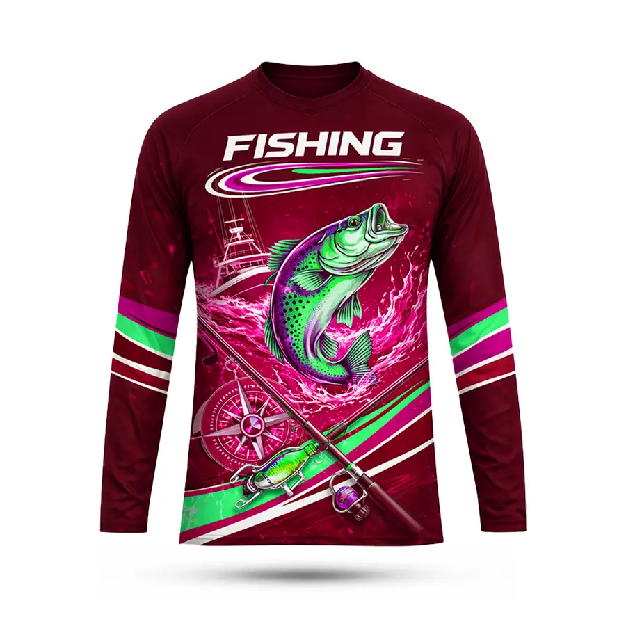 Men Breathable Quick Dry UPF 50 Digital Print Polyester Customizable T-Strap Drawstring Closure Pullover Long Sleeve Winter — Zefal Industries product photograph 4 of 6
