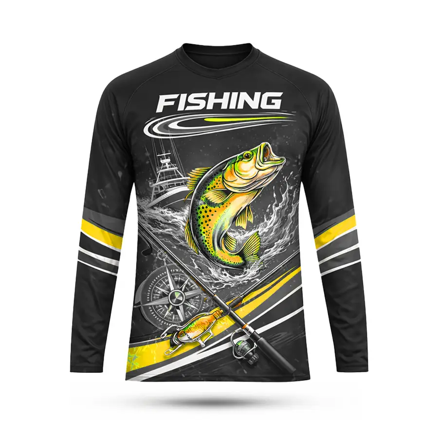 Men Breathable Quick Dry UPF 50 Digital Print Polyester Customizable T-Strap Drawstring Closure Pullover Long Sleeve Winter — Zefal Industries product photograph 6 of 6