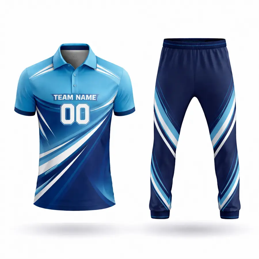 New Design Digital Print Anti-Bacterial 100% Polyester Men's Cricket Uniform for Kit Customizable Team Jersey Winter — Zefal Industries product photograph 1 of 6