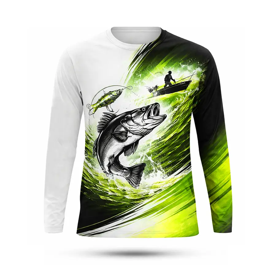 New Custom Men's 100% Polyester UPF50+ Anti-Bacterial Breathable Quick Dry Lightweight Long Sleeve Jersey Round Neck — Zefal Industries product photograph 3 of 6