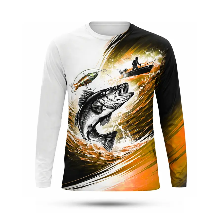 New Custom Men's 100% Polyester UPF50+ Anti-Bacterial Breathable Quick Dry Lightweight Long Sleeve Jersey Round Neck — Zefal Industries product photograph 4 of 6