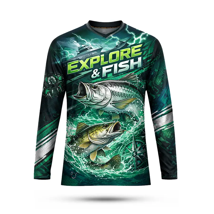 Men's New Design Performance Full Digital Print UV Protection Long Sleeve Quick Dry 100% Polyester Anti-Bacterial Wear — Zefal Industries product photograph 2 of 6