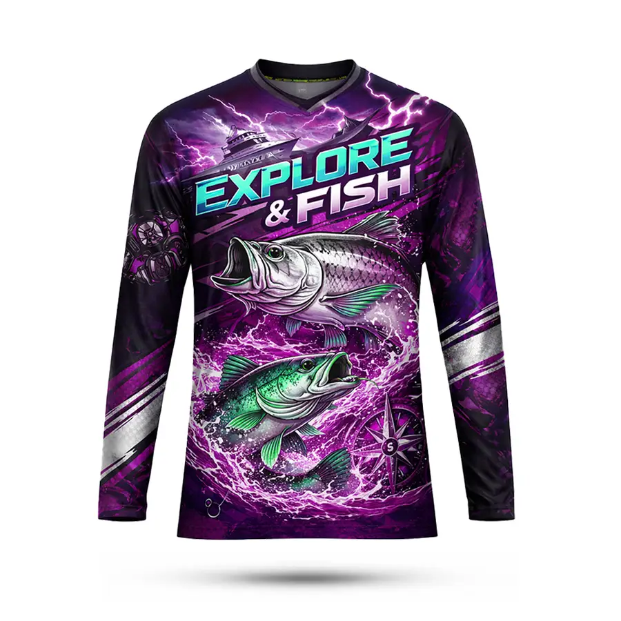Men's New Design Performance Full Digital Print UV Protection Long Sleeve Quick Dry 100% Polyester Anti-Bacterial Wear — Zefal Industries product photograph 3 of 6