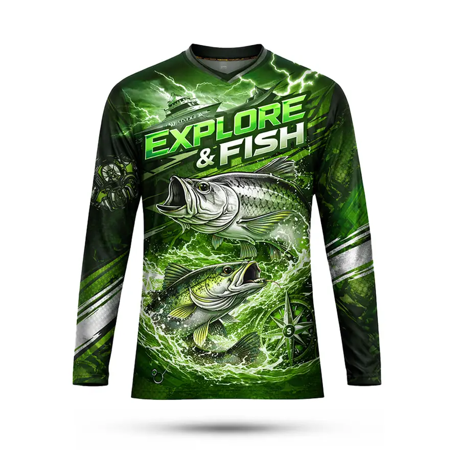 Men's New Design Performance Full Digital Print UV Protection Long Sleeve Quick Dry 100% Polyester Anti-Bacterial Wear — Zefal Industries product photograph 5 of 6