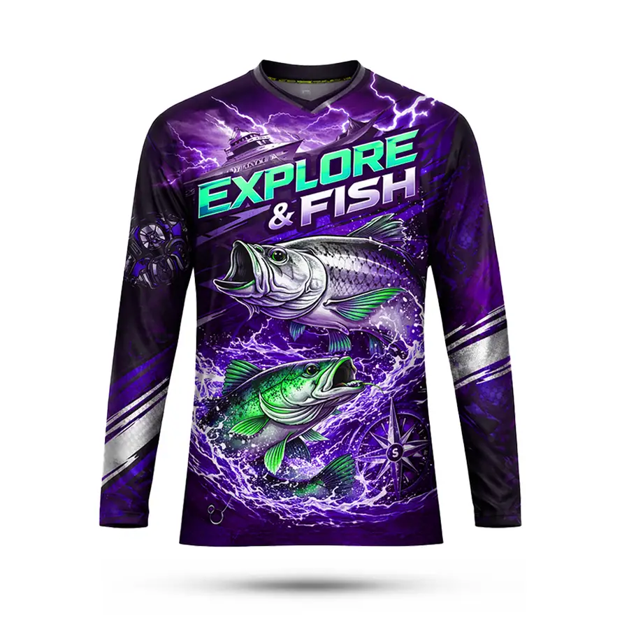 Men's New Design Performance Full Digital Print UV Protection Long Sleeve Quick Dry 100% Polyester Anti-Bacterial Wear — Zefal Industries product photograph 6 of 6