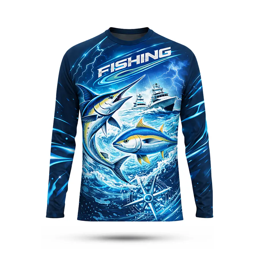 Hot Selling Custom Logo Plus Size Breathable Long Sleeve Drawstring UPF 50+ Quick-Dry Anti-Bacterial 100% Polyester Men's Custom — Zefal Industries product photograph 1 of 6