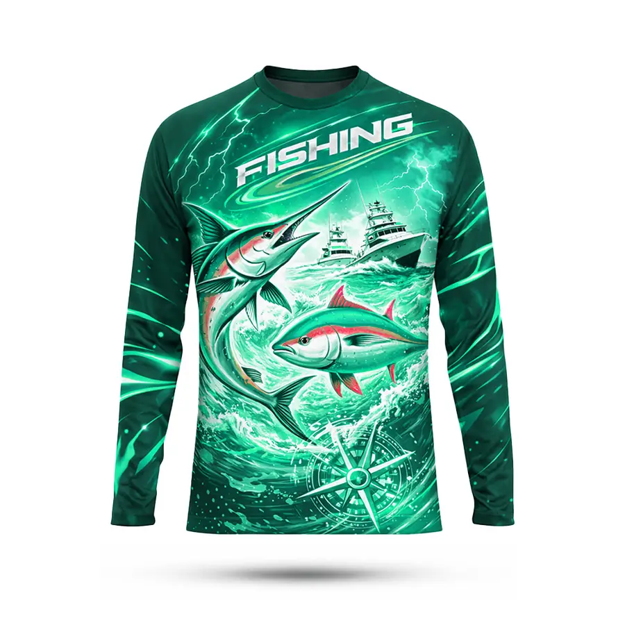 Hot Selling Custom Logo Plus Size Breathable Long Sleeve Drawstring UPF 50+ Quick-Dry Anti-Bacterial 100% Polyester Men's Custom — Zefal Industries product photograph 2 of 6