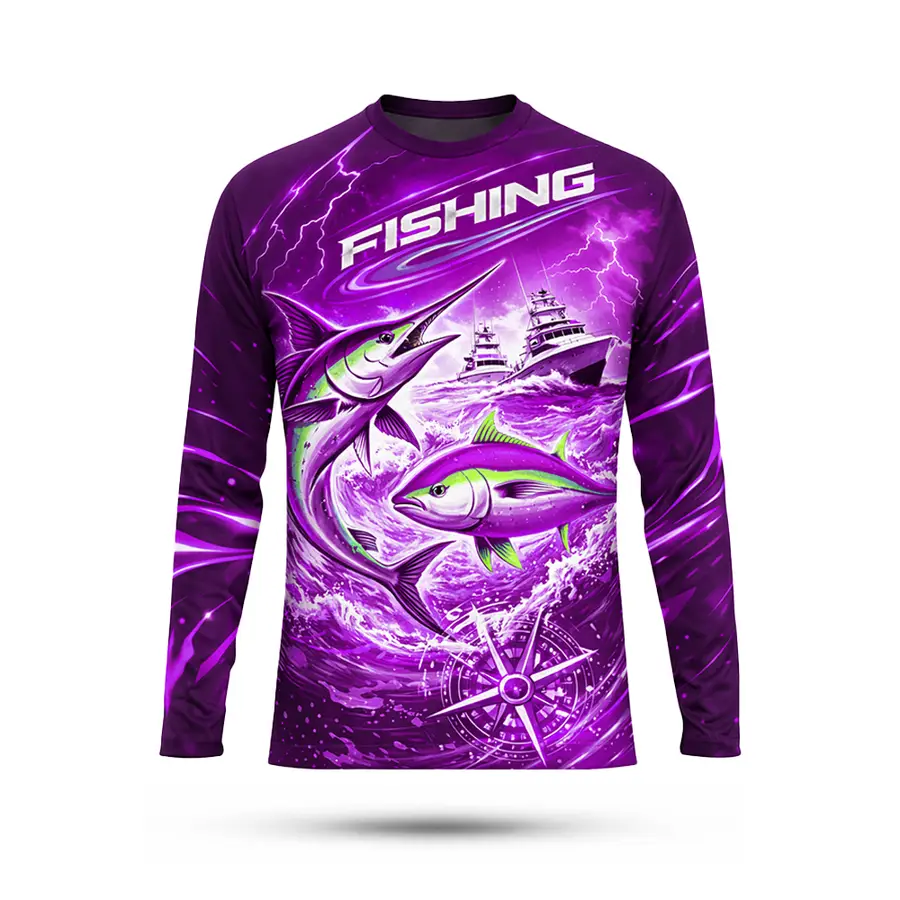 Hot Selling Custom Logo Plus Size Breathable Long Sleeve Drawstring UPF 50+ Quick-Dry Anti-Bacterial 100% Polyester Men's Custom — Zefal Industries product photograph 4 of 6