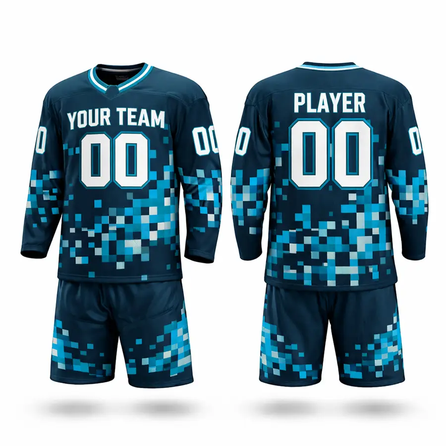 Customized Logo Digital Print Handmade Men's Team Wear Sets Jersey Pant 100% Polyester Quick Dry Breathable Anti-Bacterial — Zefal Industries product photograph 2 of 6