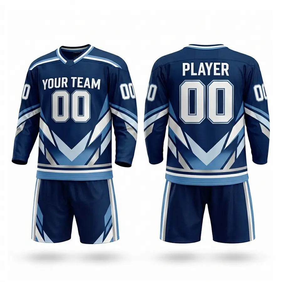 Customizable Set Team Logo Breathable Mesh Jersey Durable Pants Digital Print Anti-Bacterial Winter Men's Eco-Friendly — Zefal Industries product photograph 1 of 6
