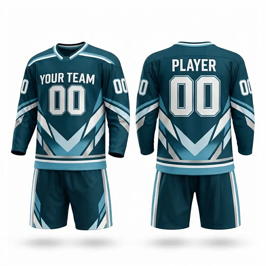 Customizable Set Team Logo Breathable Mesh Jersey Durable Pants Digital Print Anti-Bacterial Winter Men's Eco-Friendly — Zefal Industries product photograph 2 of 6