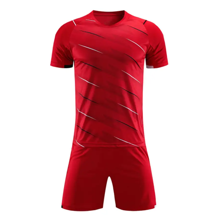 Customized Soccer Uniform Set-High Quality 100% Polyester Garment Dyed Stretch Fabric Heat-Transfer Printed 320g V-neck — Zefal Industries product photograph 5 of 6