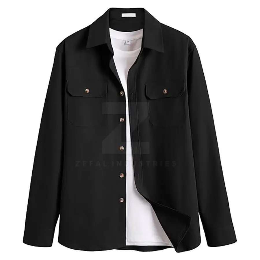 Stylish Wear Structured Men Premium Quality 100% Cotton Fabric Breathable Quick Dry Casual Safari Style Eco-Friendly Spring — Zefal Industries product photograph 1 of 6
