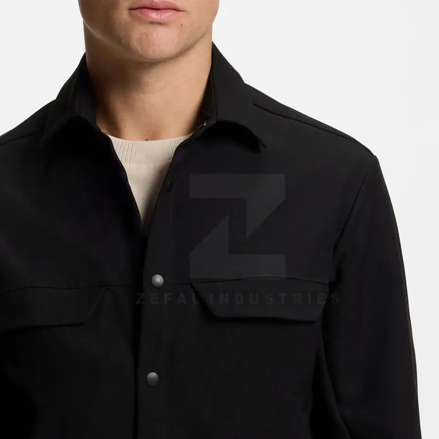 Lightweight Pakistan Made Spring Men Structured Casual Shirt 100% Cotton Breathable Quick Dry Eco-Friendly Safari Style High — Zefal Industries product photograph 5 of 6