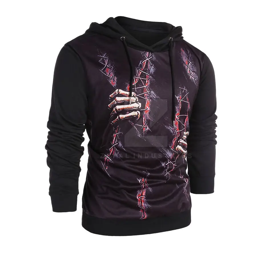 Winter Customized Logo Sublimation Hoodie 100% Cotton Fleece High Quality Made in Pakistan — Zefal Industries product photograph 3 of 6