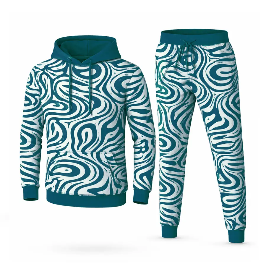 Custom Winter Waterproof Windproof Reversible Tracksuit for Men Full-Zip Jogger Pants Two-Piece Sportswear Set Digital 100% — Zefal Industries product photograph 5 of 6