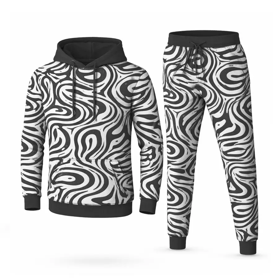 Custom Winter Waterproof Windproof Reversible Tracksuit for Men Full-Zip Jogger Pants Two-Piece Sportswear Set Digital 100% — Zefal Industries product photograph 6 of 6