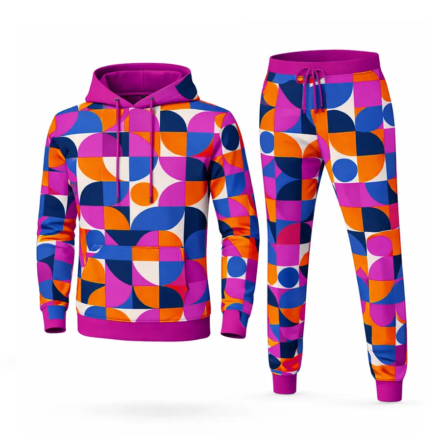Unisex White 100% Bamboo Fiber Fleece Lined Heart Digital Printed Waterproof Embroidered Beaded Sporty Vacation Winter Pullover — Zefal Industries product photograph 2 of 6
