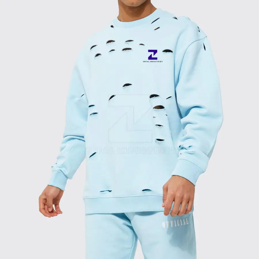 Pakistan Manufacturer Men's Winter Sweatshirts 100% Cotton Eco-Friendly Breathable Fleece Casual Wear Wholesale — Zefal Industries product photograph 3 of 6