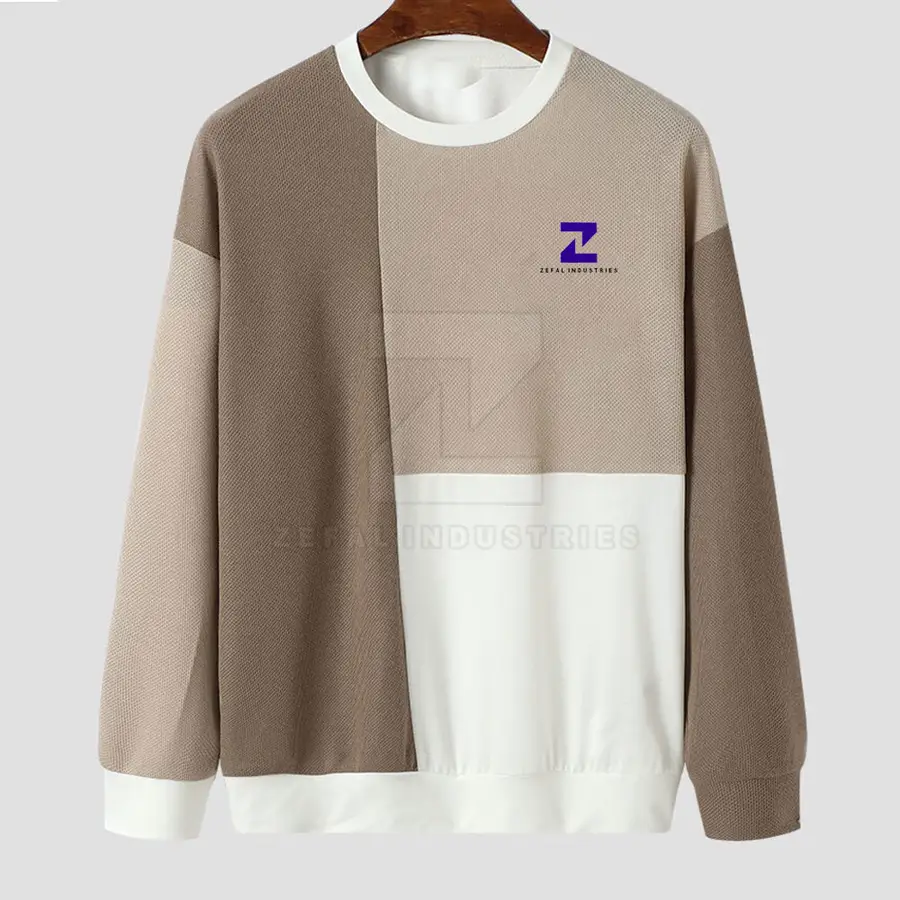 Factory Made Wholesale Price Men's Winter Casual Sweatshirt 100% Cotton Fleece Lightweight Low MOQ Customized Logo — real Zefal Industries product photograph