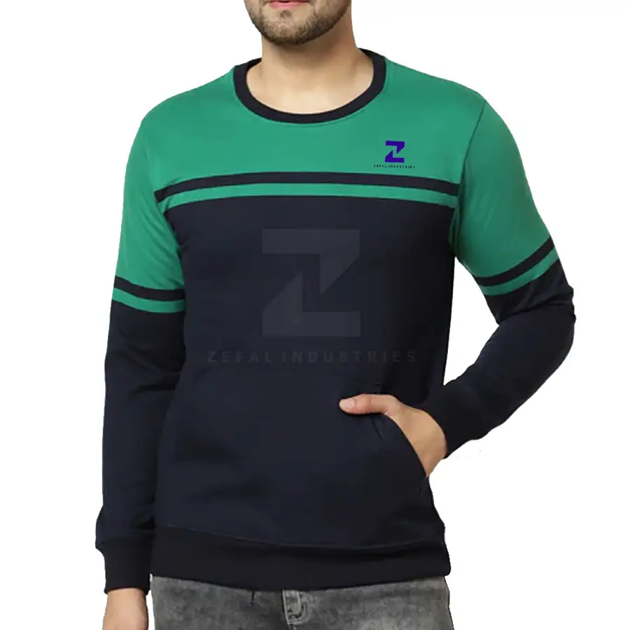 New Fashion Plus Size Basics 100% Cotton Winter Sweatshirt for Men Customizable Color Eco-Friendly Breathable Fleece — real Zefal Industries product photograph