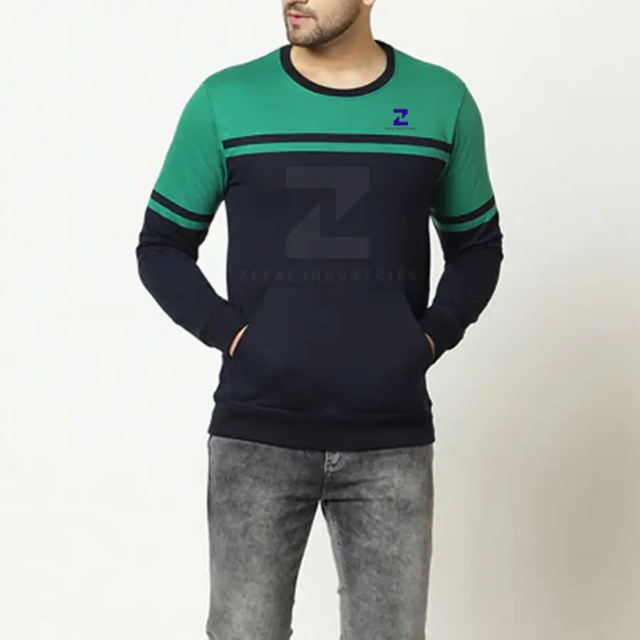 New Fashion Plus Size Basics 100% Cotton Winter Sweatshirt for Men Customizable Color Eco-Friendly Breathable Fleece — Zefal Industries product photograph 4 of 6