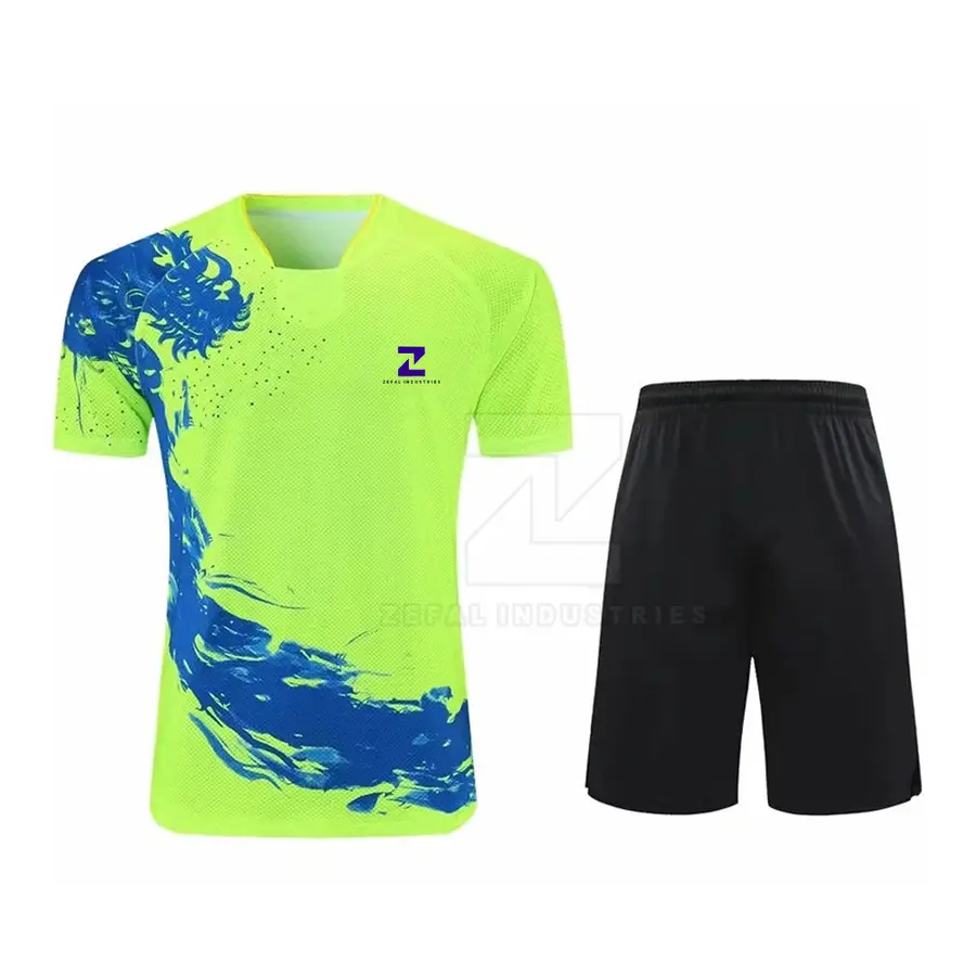 Light Weight Breathable Quick Dry Men's Tennis Uniform with Front Logo Short Sleeve Eco-Friendly Sports Wear for Online Sale — real Zefal Industries product photograph