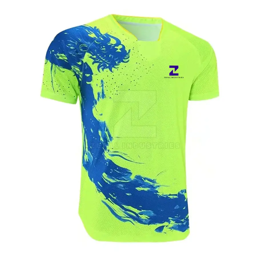 Light Weight Breathable Quick Dry Men's Tennis Uniform with Front Logo Short Sleeve Eco-Friendly Sports Wear for Online Sale — Zefal Industries product photograph 4 of 6