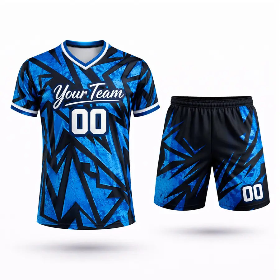 High Quality 100% Polyester Anti-Bacterial Sports Jersey and Shorts Set for Men and Women New Arrival Cheap Price — Zefal Industries product photograph 1 of 6