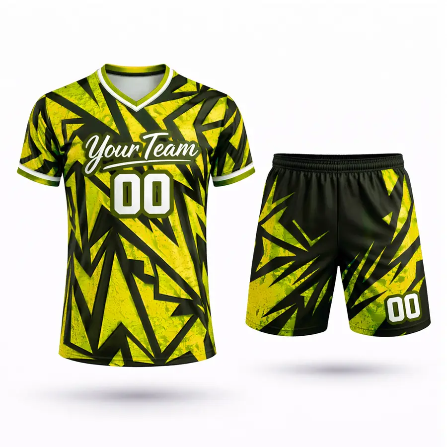 High Quality 100% Polyester Anti-Bacterial Sports Jersey and Shorts Set for Men and Women New Arrival Cheap Price — Zefal Industries product photograph 4 of 6