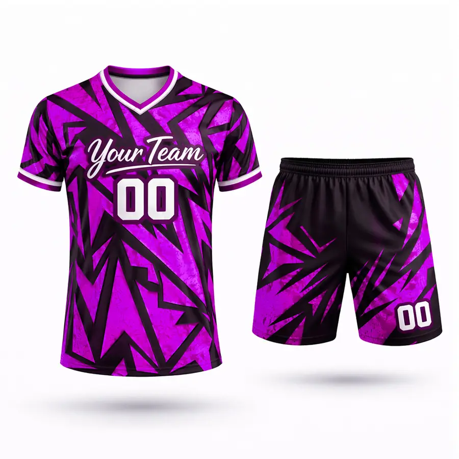 High Quality 100% Polyester Anti-Bacterial Sports Jersey and Shorts Set for Men and Women New Arrival Cheap Price — Zefal Industries product photograph 6 of 6