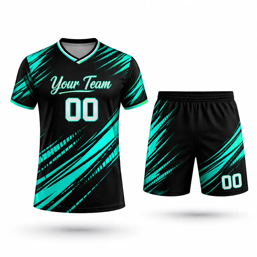 Wholesale Custom Logo Design Your Team Name Buy Digital Print Anti-Bacterial 100% Polyester Streetswear Men Women Short Sets — Zefal Industries product photograph 5 of 6