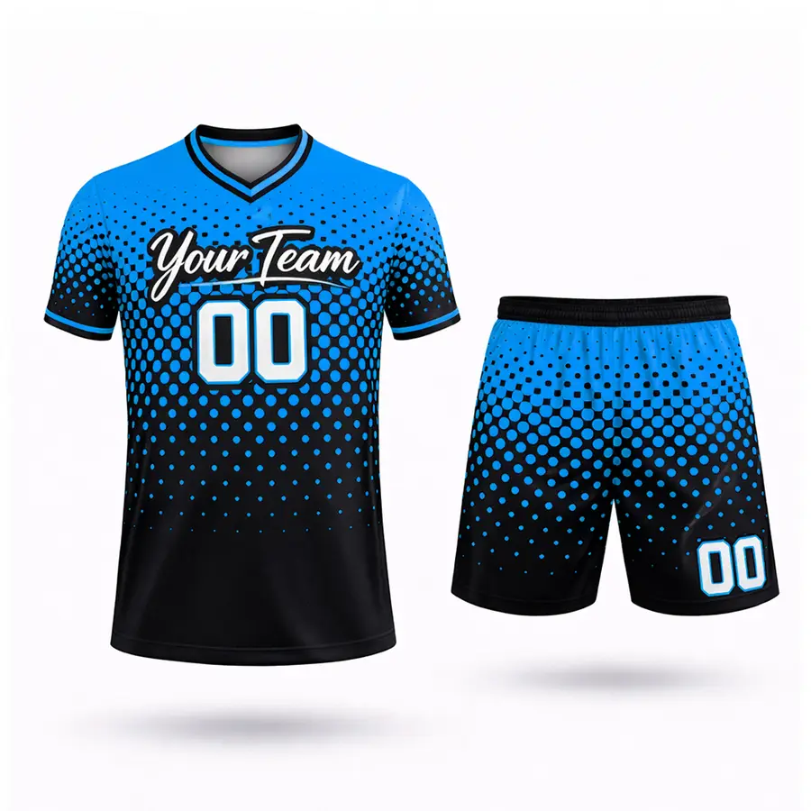 Football Soccer Kit Personalized Short Sleeve Shorts Set for Men Women Your Name Number Team Logo 100% Anti-Bacterial Winter — Zefal Industries product photograph 6 of 6