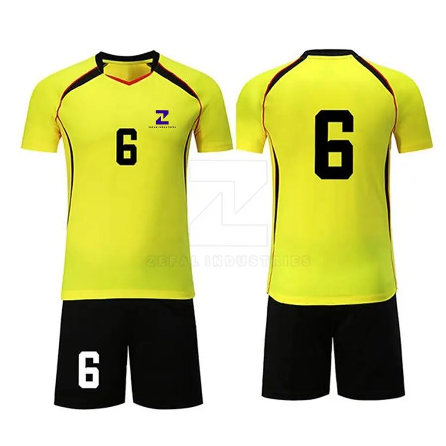 Comfortable Breathable 100% Polyester Volleyball Uniform Sets Professional Wear Hot Sale Available for Men — Zefal Industries product photograph 1 of 6