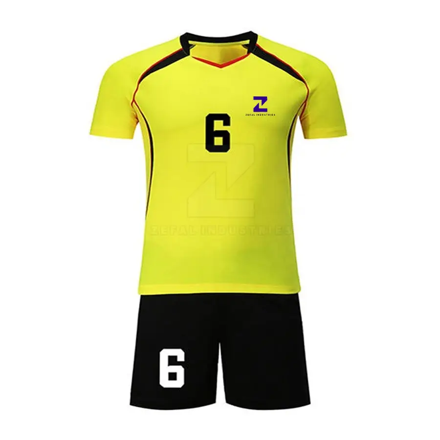 Comfortable Breathable 100% Polyester Volleyball Uniform Sets Professional Wear Hot Sale Available for Men — Zefal Industries product photograph 2 of 6
