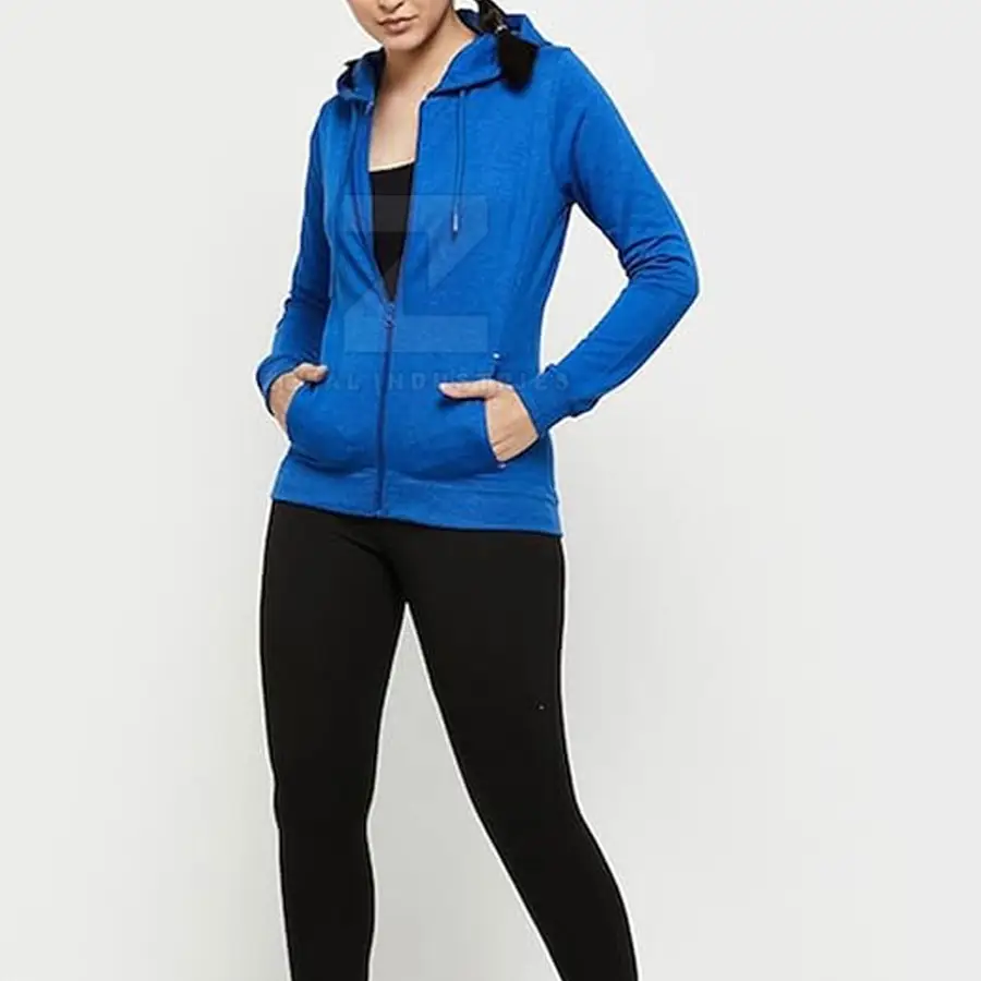 Outdoor Use Winter Comfortable Breathable Zipper Front Logo Women Hoodies Low MOQ Slim Fit Best Fashionable — Zefal Industries product photograph 5 of 6